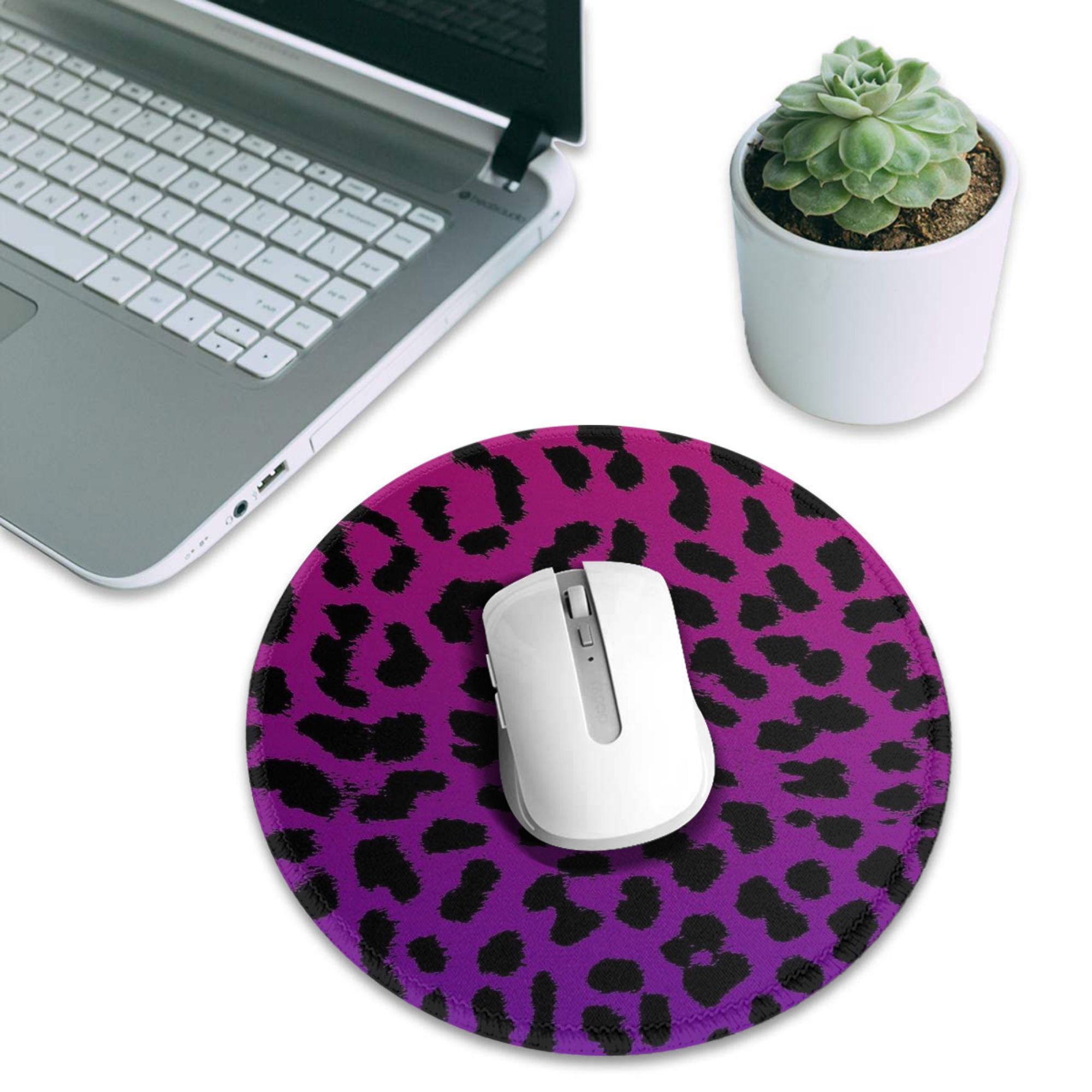 Pc Gaming Pink - Tapis de souris motif léopard violet