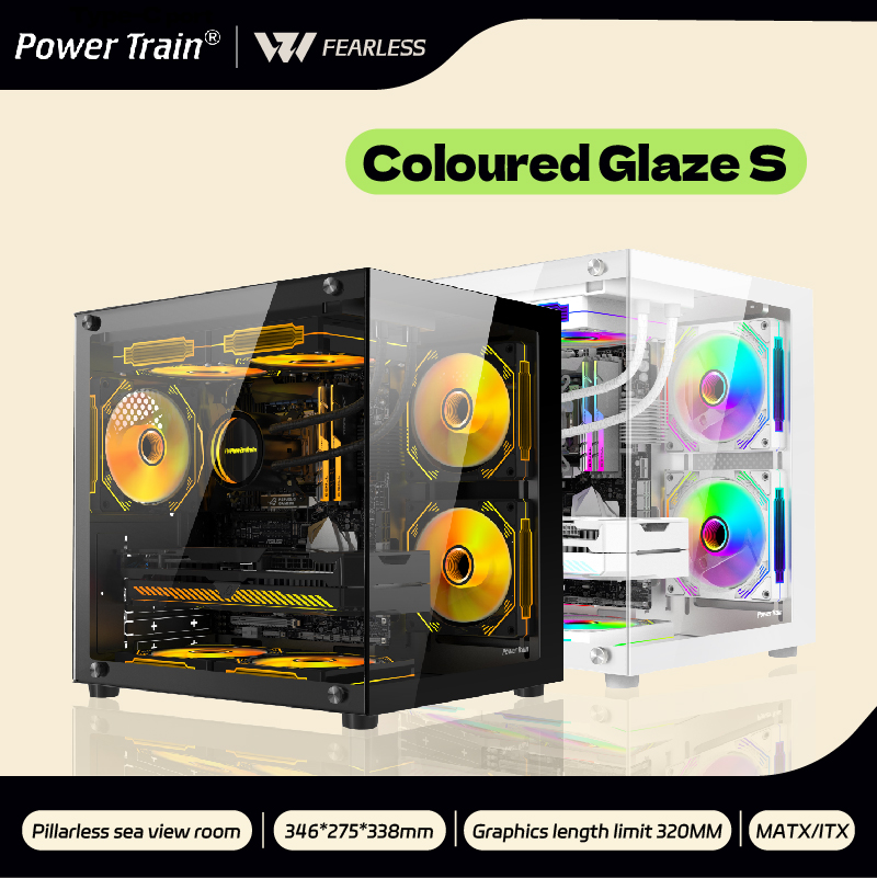 Pc Gaming Fullset - Boîtier PC Power Train Coloured Glaze