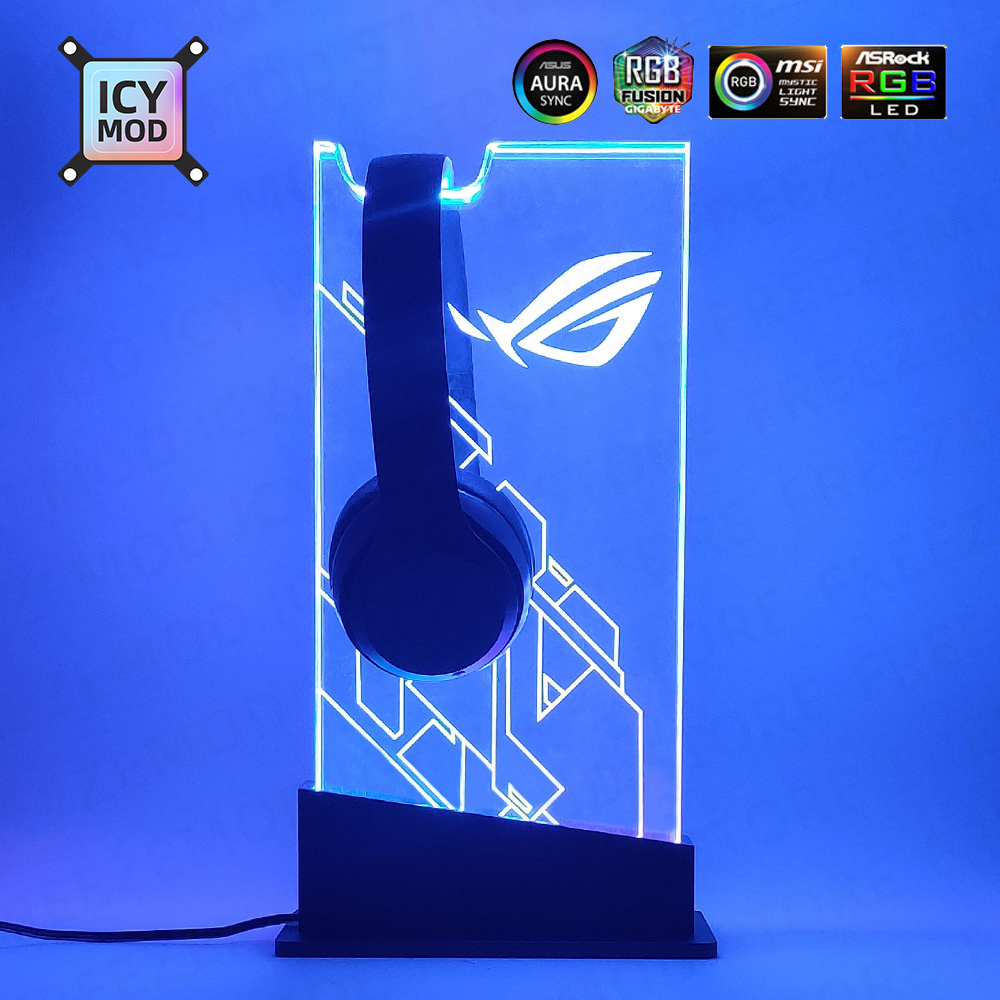 Pc Gaming Fullset - Support de casque transparent avec châssis