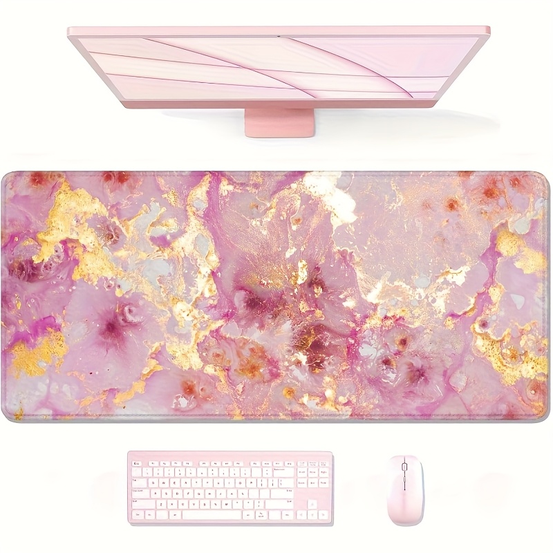 Grand tapis de bureau en marbr - Pc Gaming Pink avis et prix