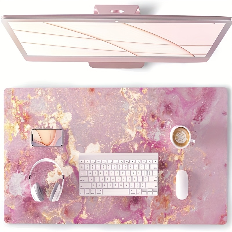 Grand tapis de bureau en marbr - Pc Gaming Pink avis et prix